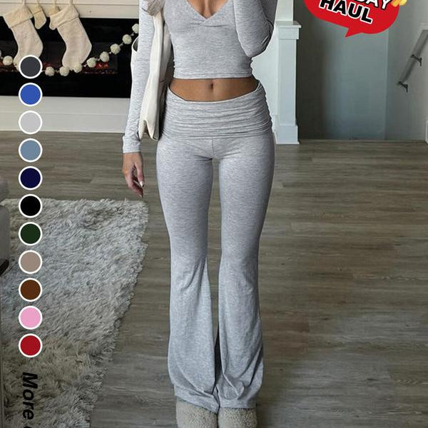 Slim-Fit Crop Top & Pants