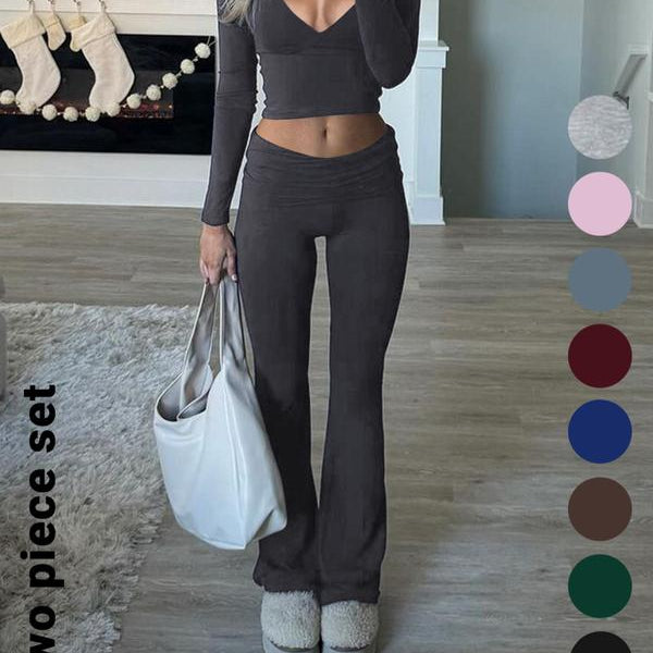 Slim-Fit Crop Top & Pants