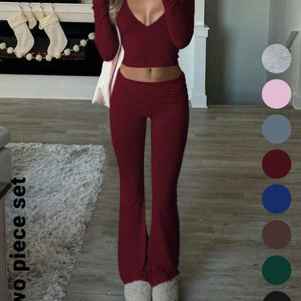 Slim-Fit Crop Top & Pants